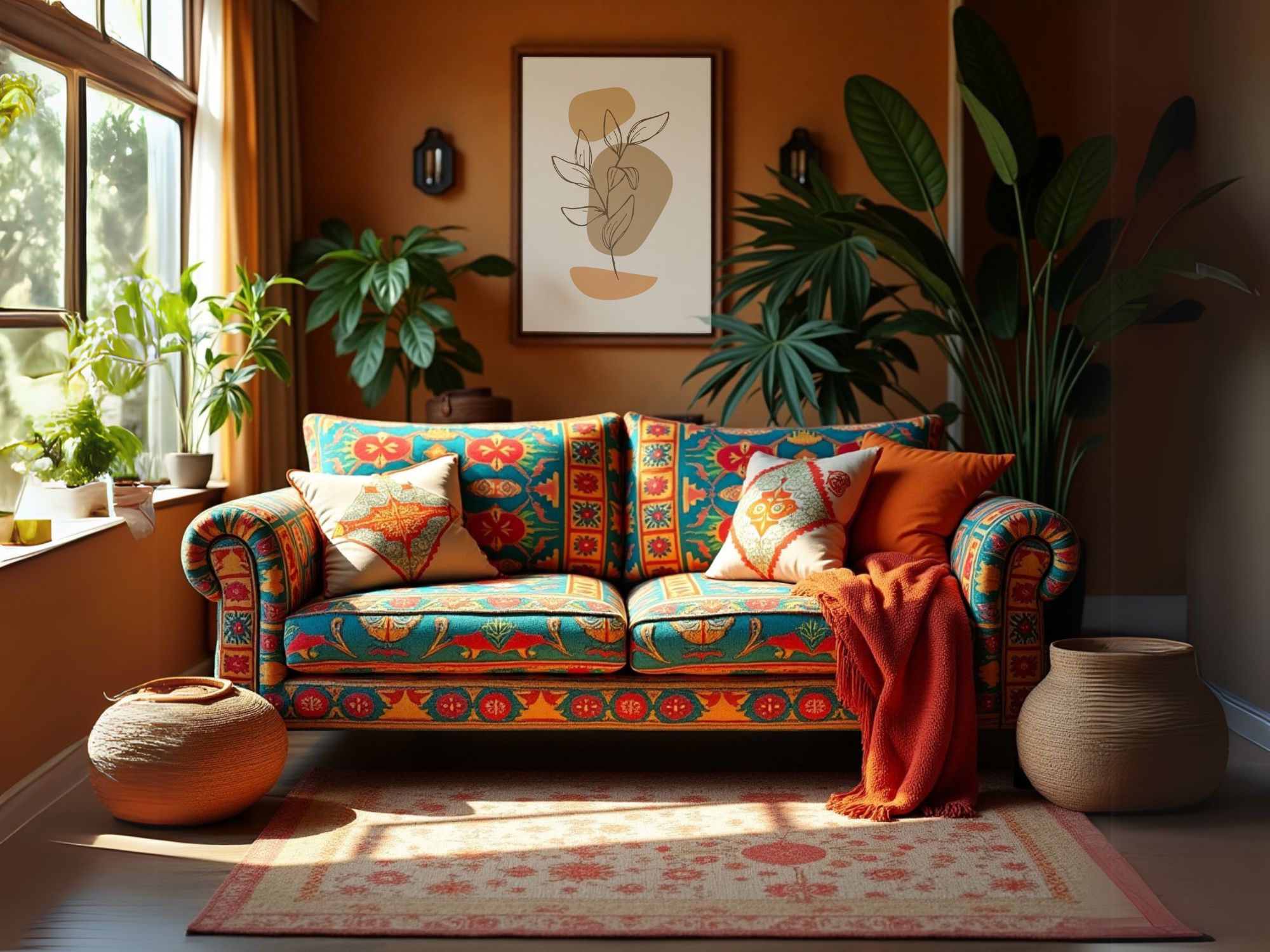Photo Frame In A Cozy Living Room