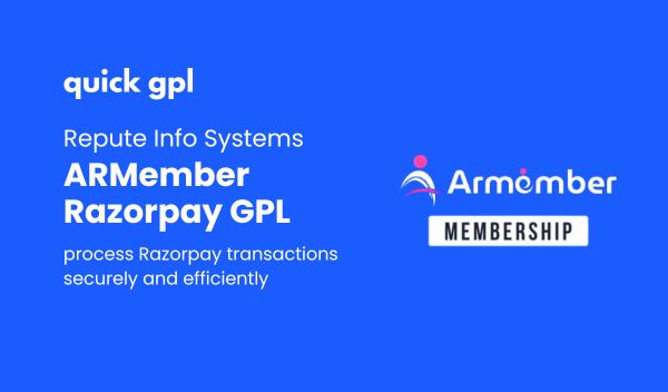 ARMember Razorpay Payment Gateway – 100% original GPL WordPress plugin, get from QuickGPL for smooth payments